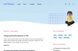 A screenshot of Josh W. Comeau's website.