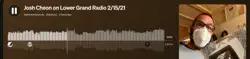 SoundCloud player for Josh Cheon on Lower Grand Radio with a photograph of Josh Cheon.